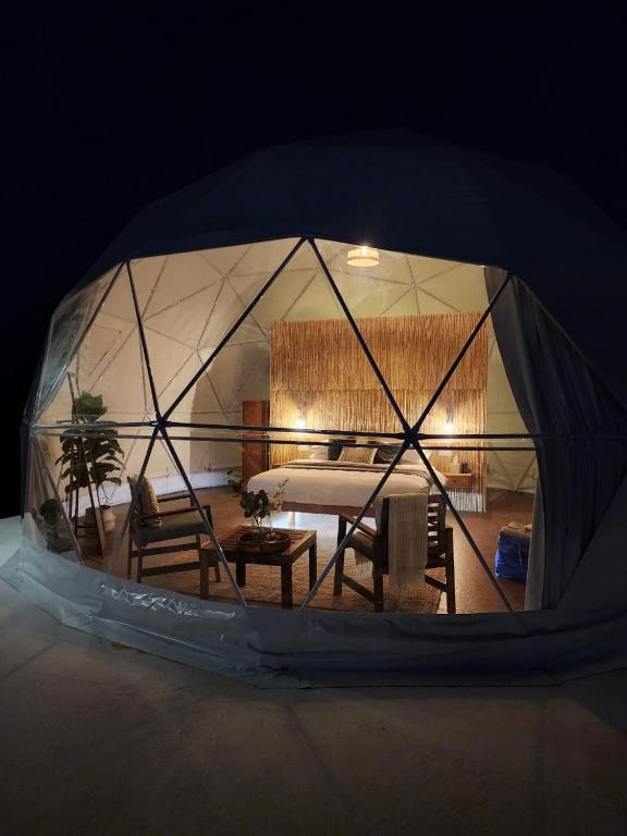Posezení v ubytování Bubbles Domes Private One