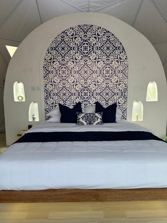 Postel nebo postele na pokoji v ubytování Bubbles Domes Private One