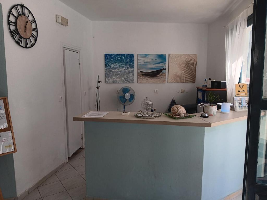Kuchyňa alebo kuchynka v ubytovaní Studio in AgiaPelagia for 3 pers - Crete