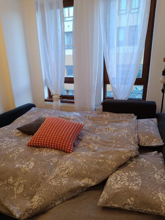 Postel nebo postele na pokoji v ubytování DivčiNova Mina