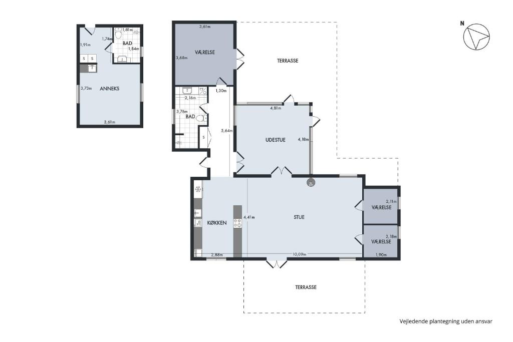 Půdorys ubytování Cozy Summer House In The Heart Of North Zealand