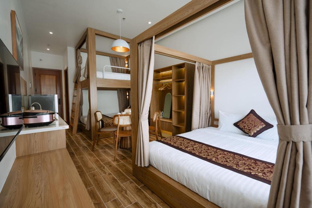 Postel nebo postele na pokoji v ubytování L'Universo Premium Apartment