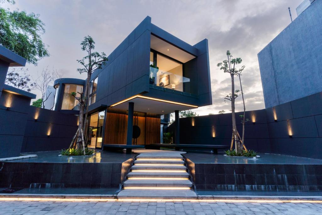 Budova, kde se vila nachází