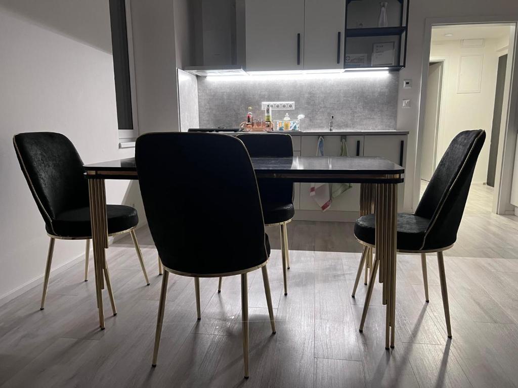 Kuchyň nebo kuchyňský kout v ubytování Modern apartment close to Tram and Airport, free parking