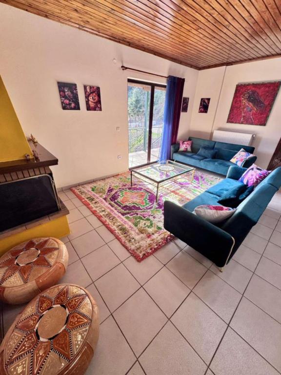 Posezení v ubytování Casa de PavL-1