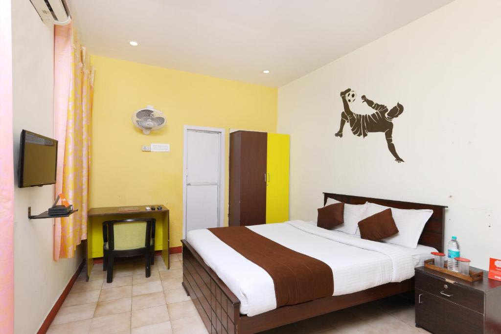Postel nebo postele na pokoji v ubytování Hotel O India Gate Par View