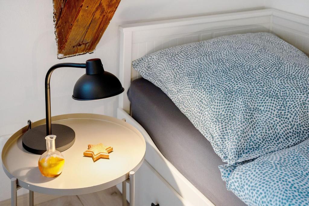Postel nebo postele na pokoji v ubytování Ferienwohnung Faller