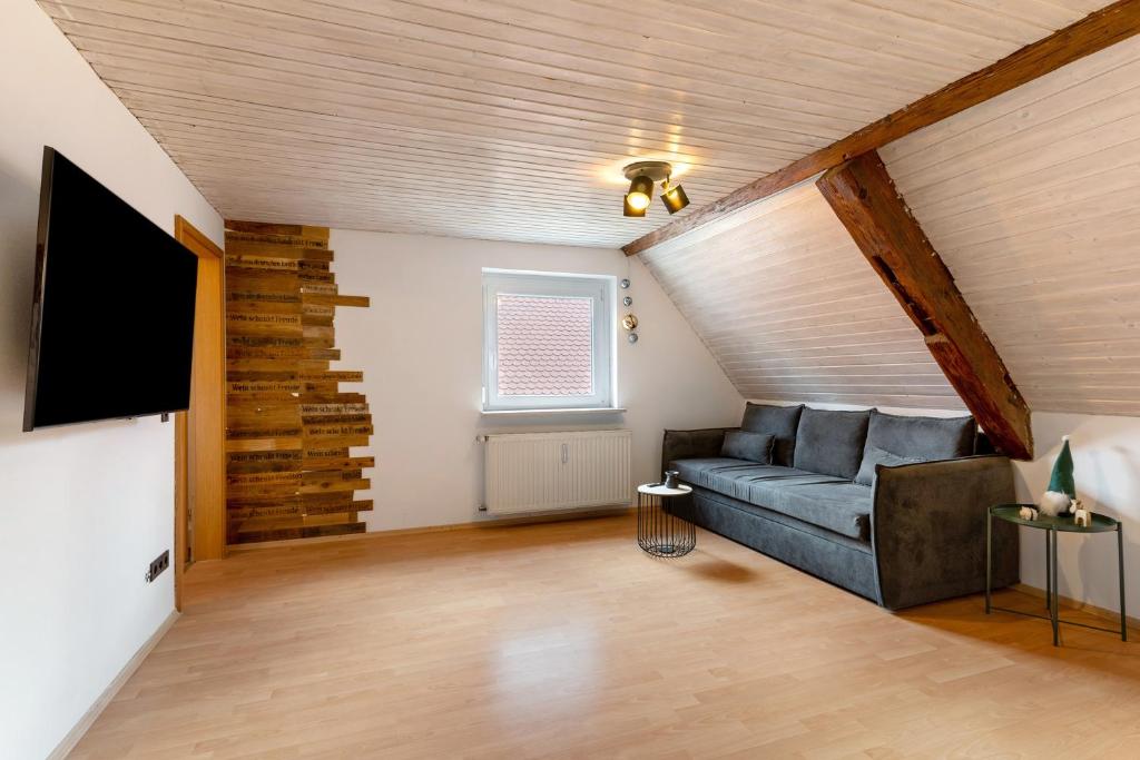 Posezení v ubytování Ferienwohnung Faller