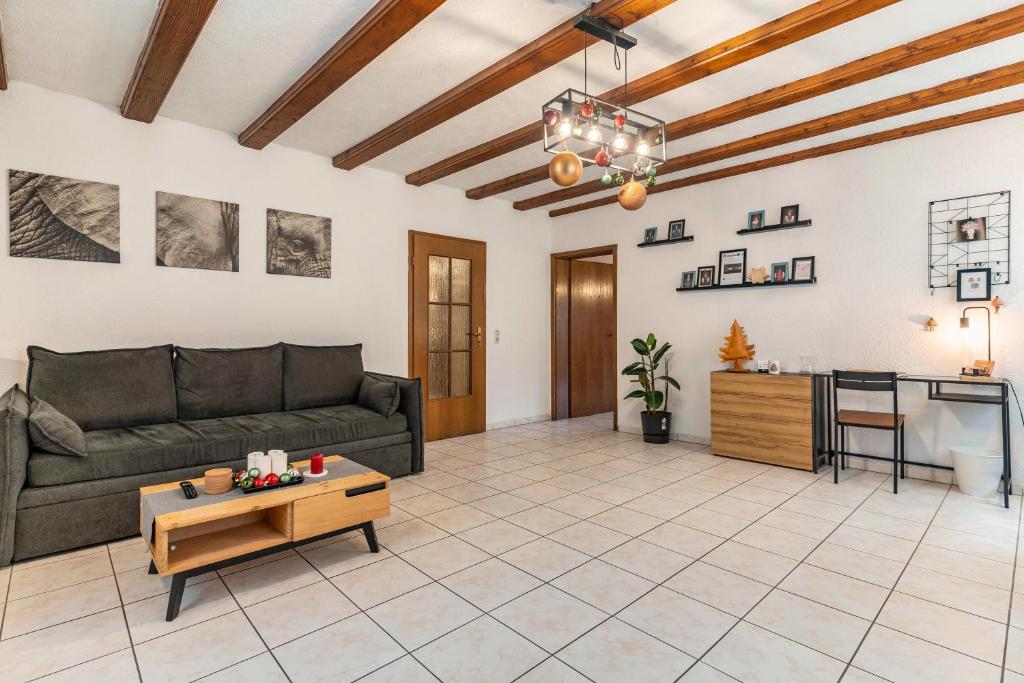 Posezení v ubytování Ferienwohnung Faller