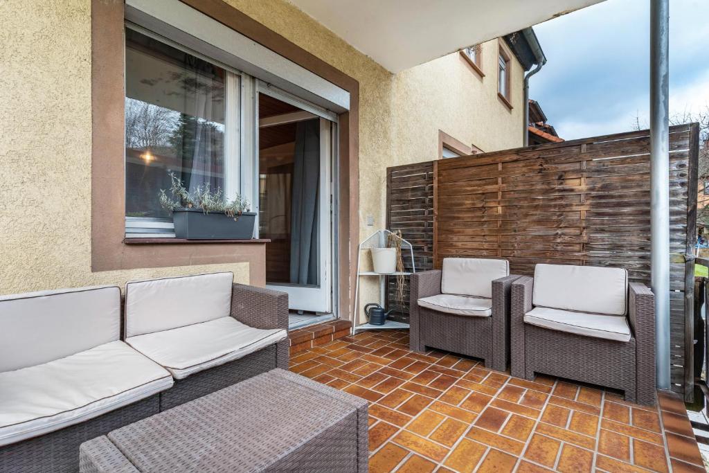 Posezení v ubytování Ferienwohnung Faller