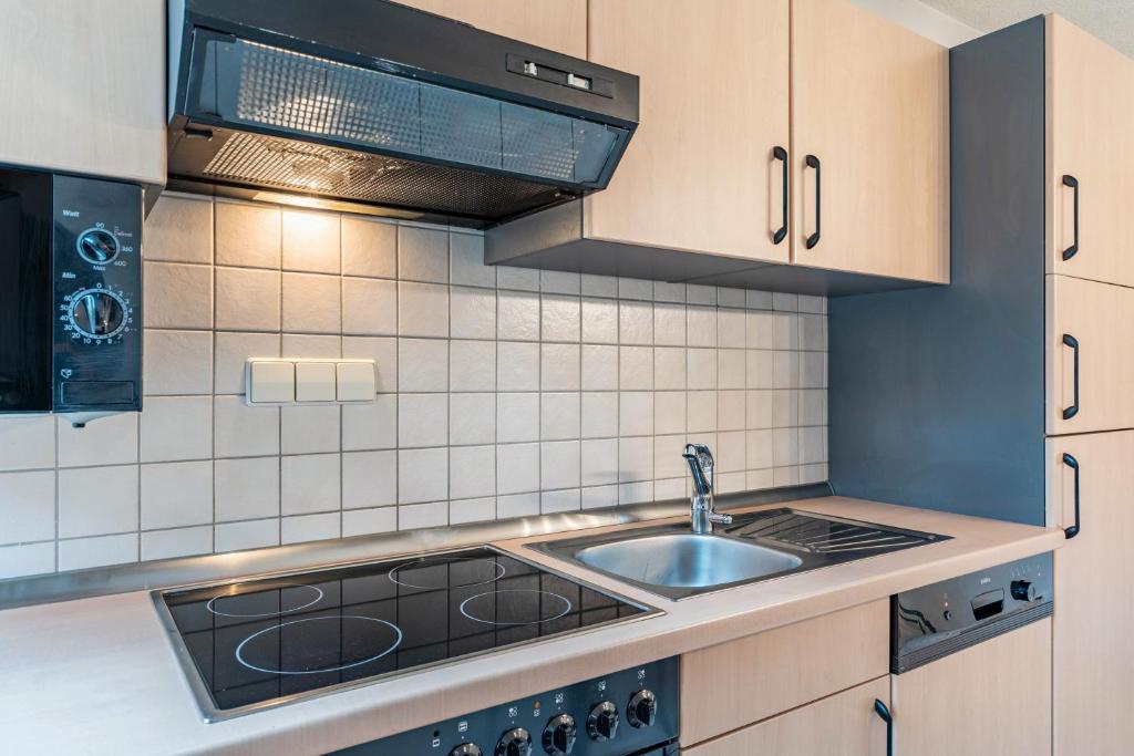 Kuchyň nebo kuchyňský kout v ubytování Ferienwohnung Faller