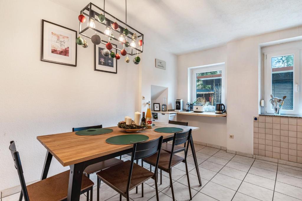Kuchyň nebo kuchyňský kout v ubytování Ferienwohnung Faller