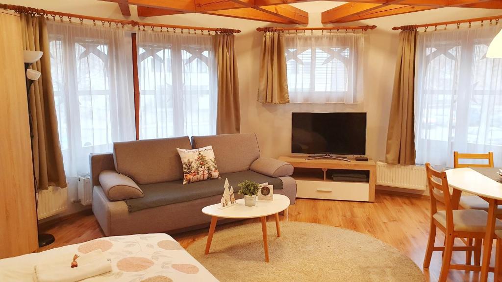Posezení v ubytování Danubia Apartman
