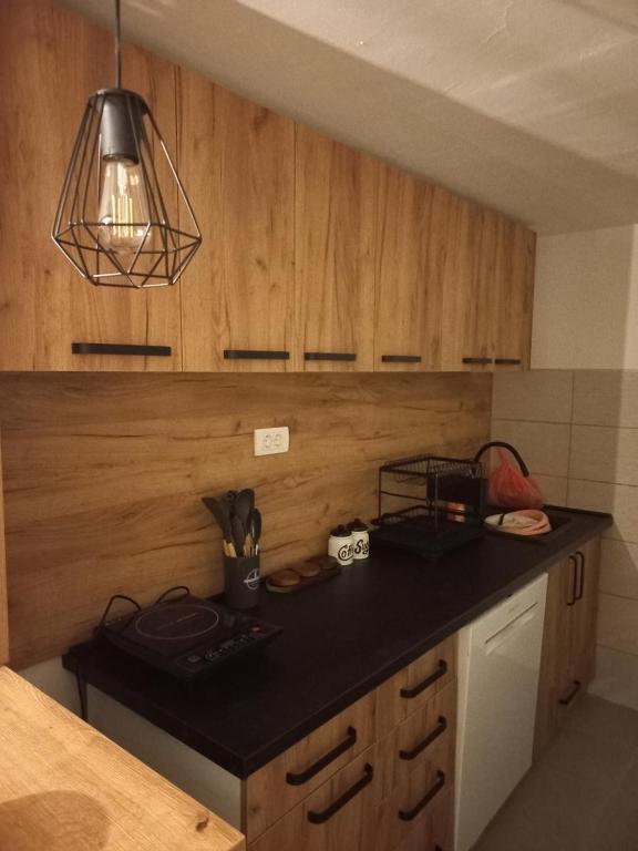 Kuchyň nebo kuchyňský kout v ubytování Apartman 1 nase brdo