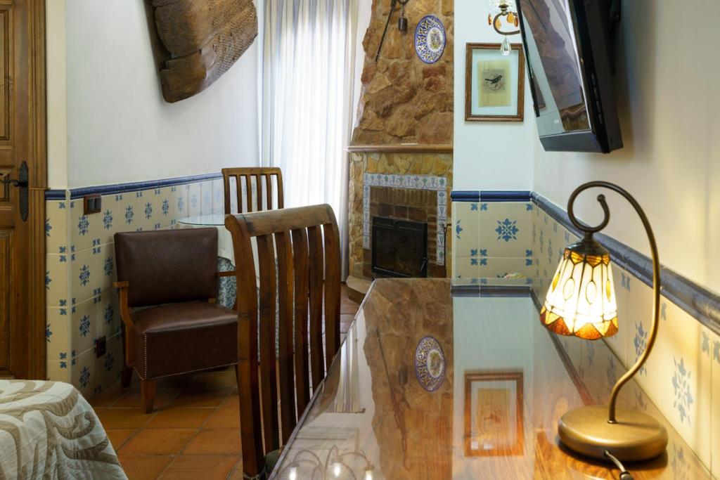 Posezení v ubytování Hotel Rural Albamanjon