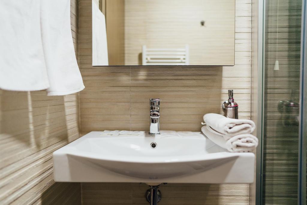 Koupelna v ubytování Hotel Walter
