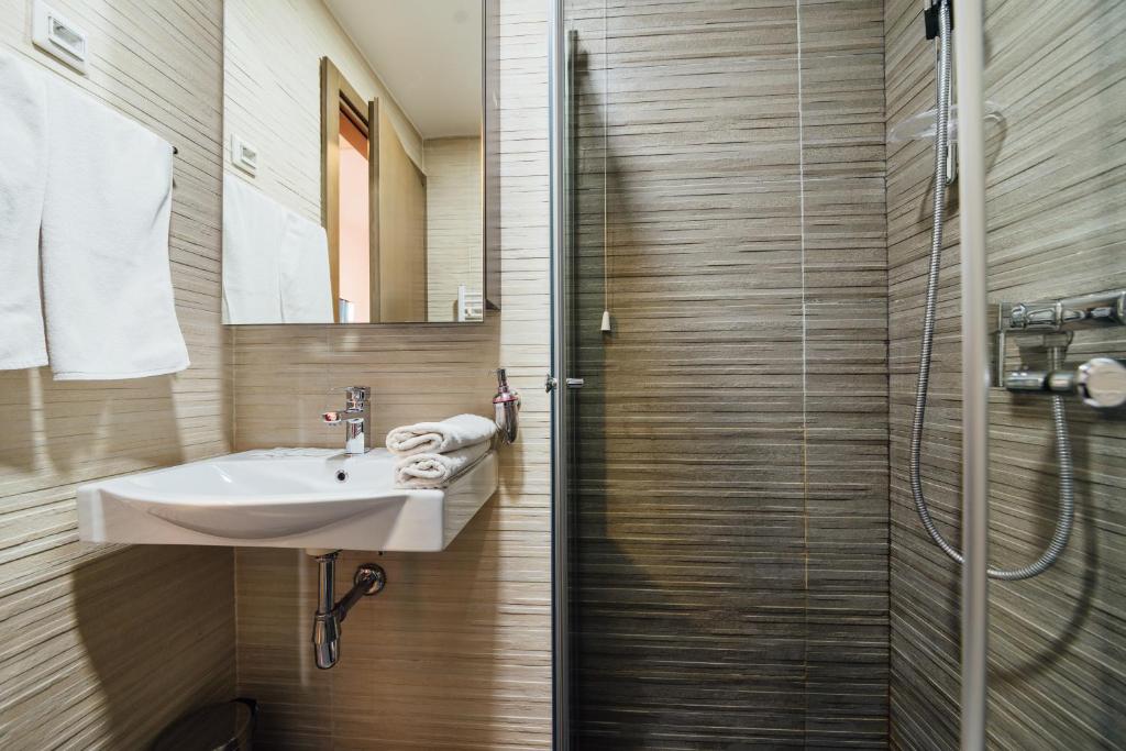 Koupelna v ubytování Hotel Walter