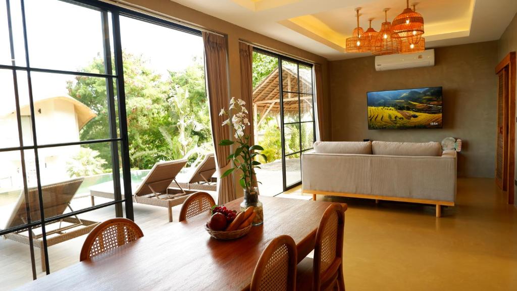 Posezení v ubytování Villa La Quartz Seaview 2BR