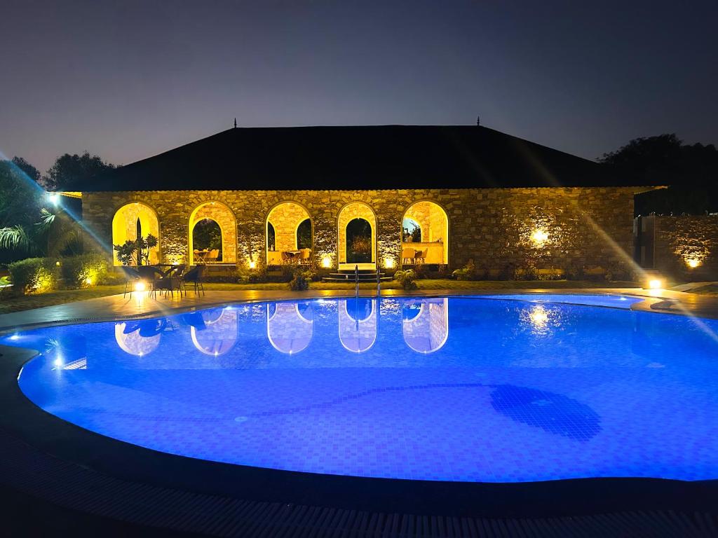 Bazén v ubytování Jawai's Wildness Lodge nebo v jeho okolí