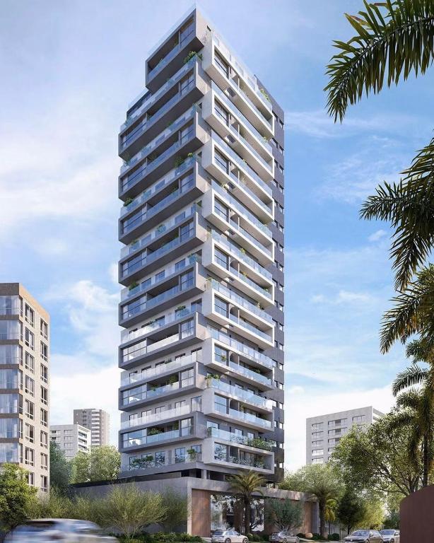 a rendering of a tall apartment building at Loft Industrial - Edifício Vista Mare apto novo in Torres