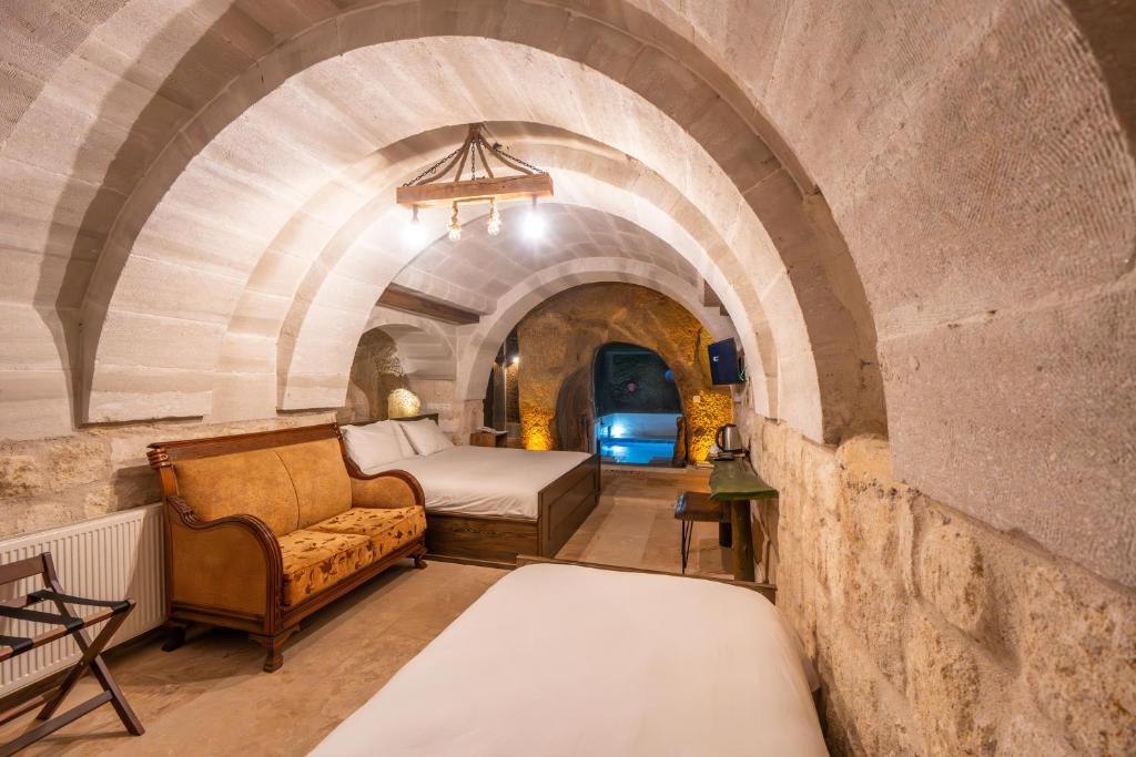 Posezení v ubytování Belenus Cave House