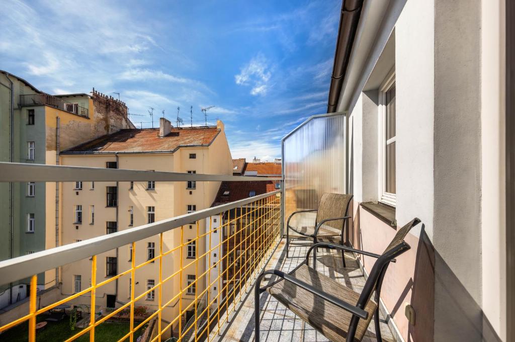 Balkón nebo terasa v ubytování Residence Tabor