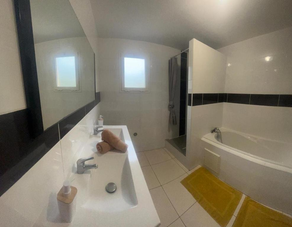 Koupelna v ubytování La villa Lysa