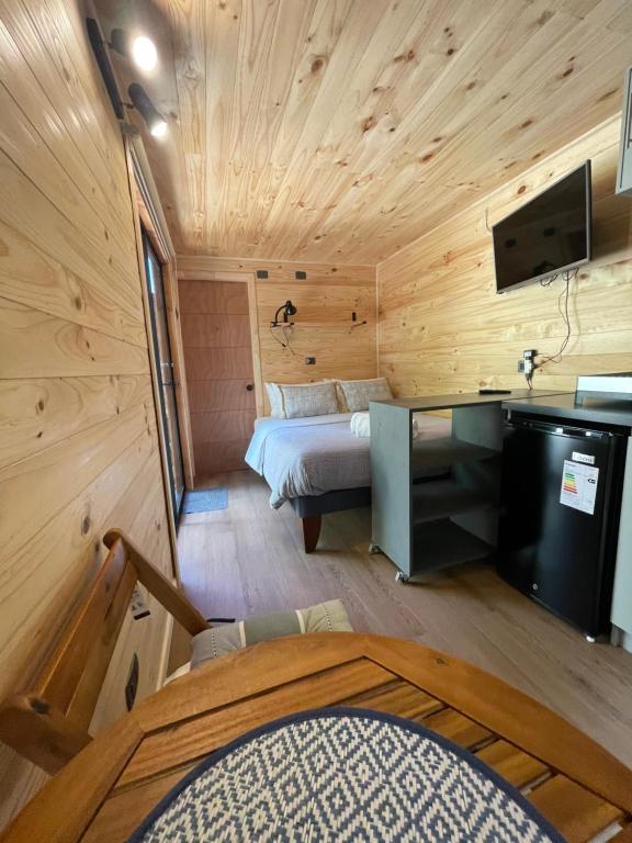 Kuchyň nebo kuchyňský kout v ubytování Pucura Eco Lodge