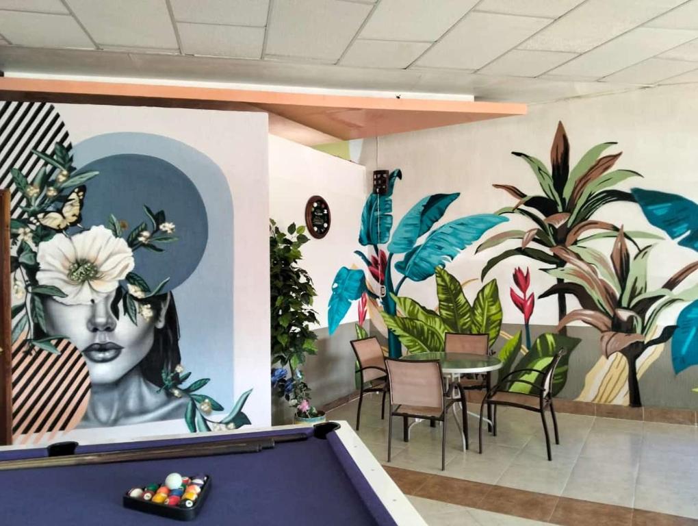 Posezení v ubytování Hotel Tres Flores