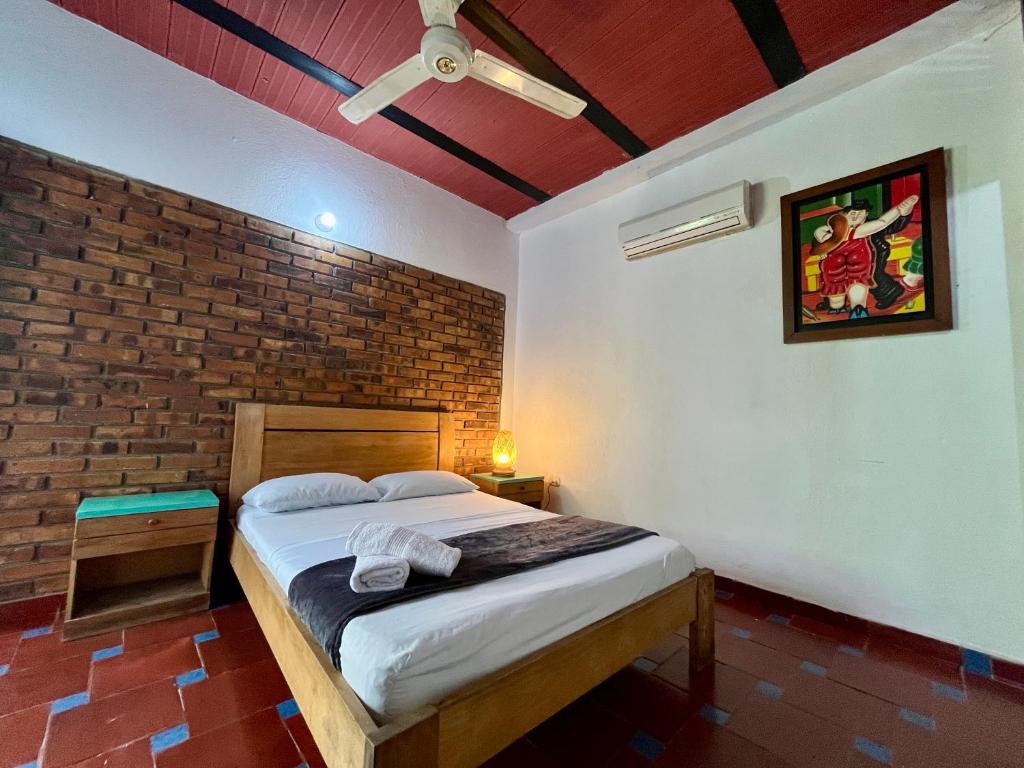 Postel nebo postele na pokoji v ubytování Sana Mar Hostel & Eco-Café
