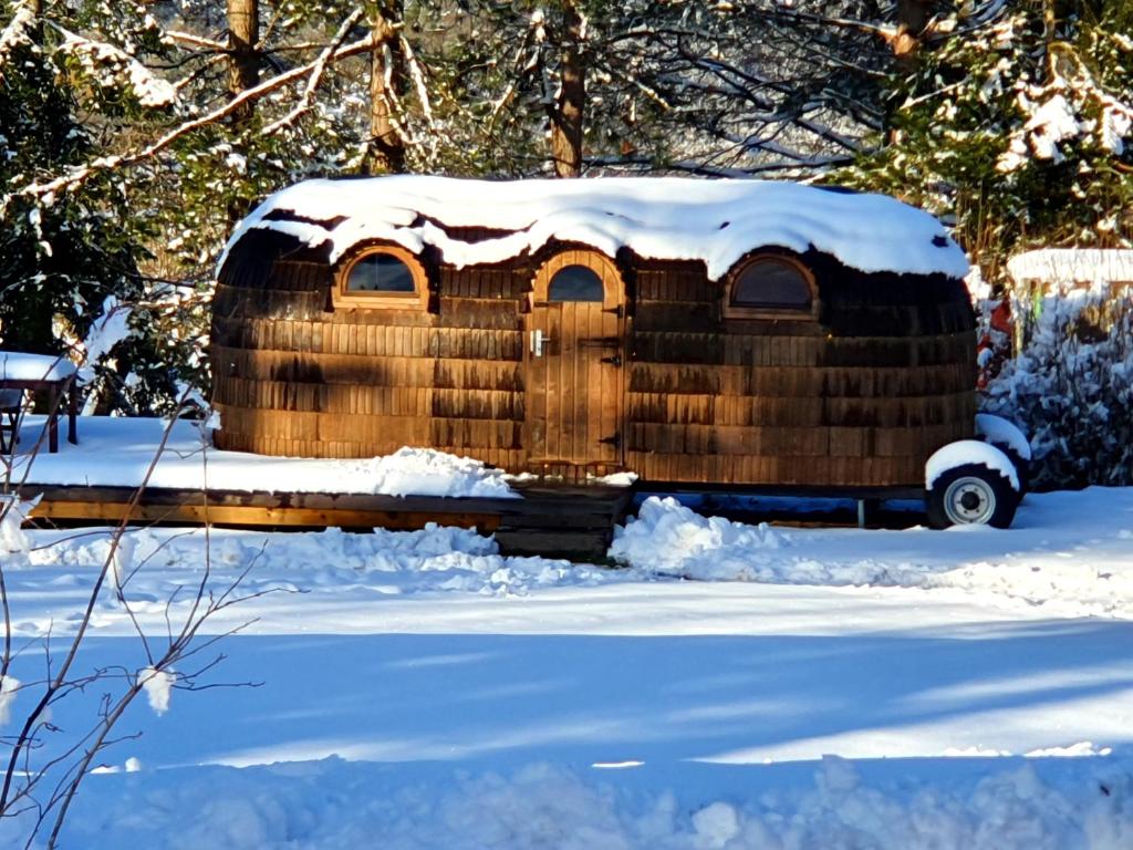 les Refuges du Chalet v zimě