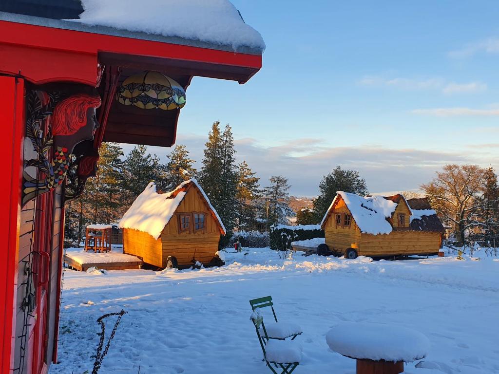 les Refuges du Chalet v zimě