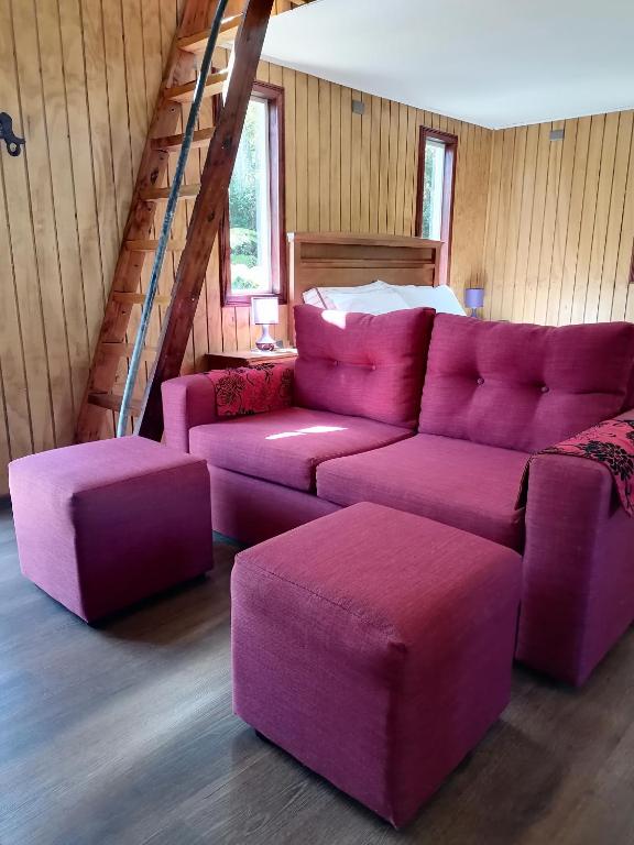Posezení v ubytování Cabañas CyG - Chaitén