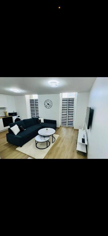 un salon avec un canapé et une table dans l'établissement Appartement t2 en plein cœur du centre ville, à Valence