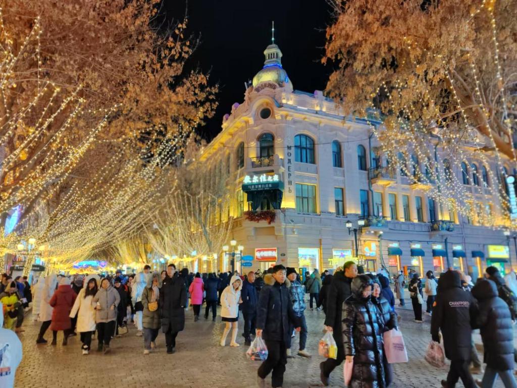 Hosté ubytování 比邻中央大街江景公寓 楼下松花江 索道 地铁 防洪纪念塔