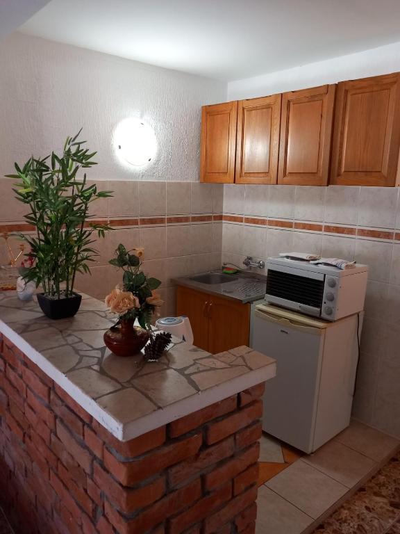 Kuchyň nebo kuchyňský kout v ubytování White Hills Apartments