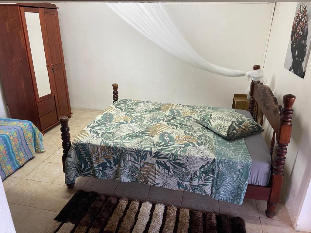 Postel nebo postele na pokoji v ubytování Gîte hozana