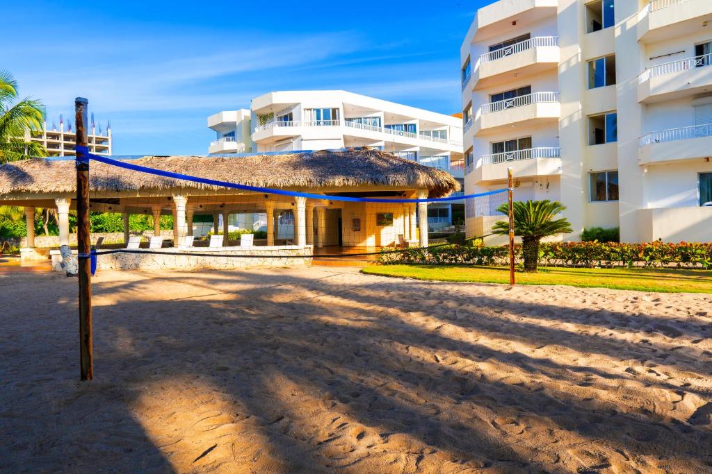 Budova, kde se aparthotel nachází