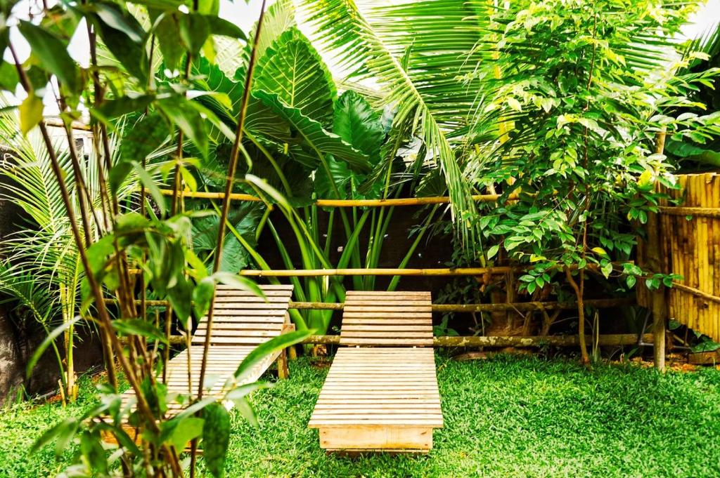 Zahrada ubytování Lunuvila Resort Hiriketiya Dikwella