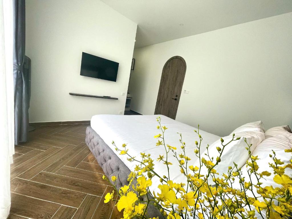 Postel nebo postele na pokoji v ubytování Sky View Memory Inn