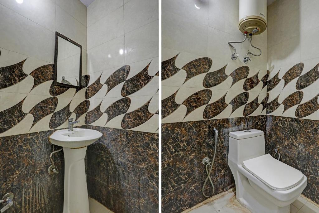 Koupelna v ubytování Hotel O Kanak palace