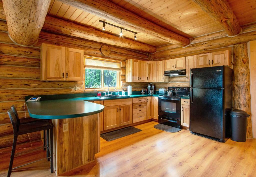Kuchyň nebo kuchyňský kout v ubytování The Log Cabin