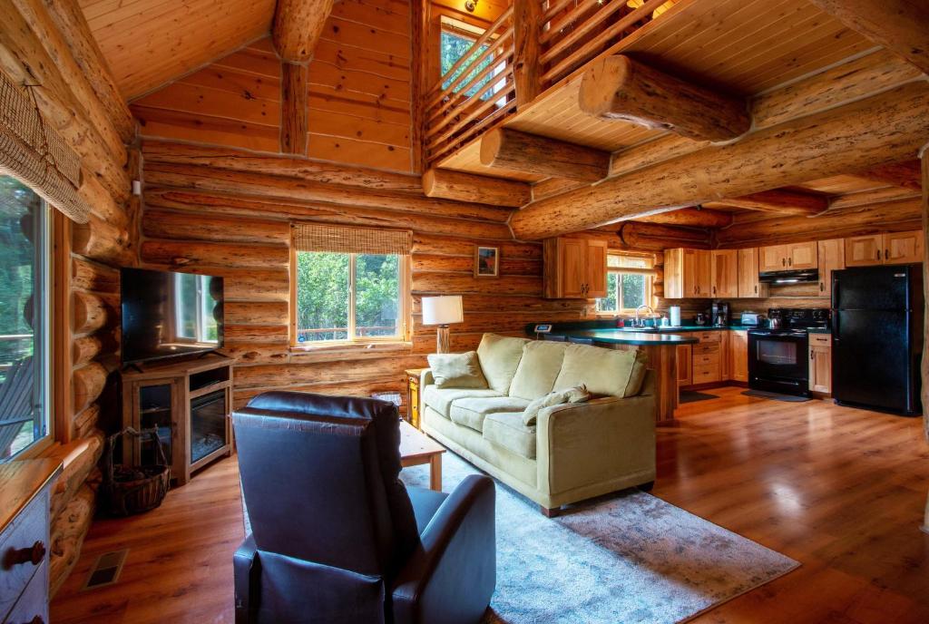 Kuchyň nebo kuchyňský kout v ubytování The Log Cabin