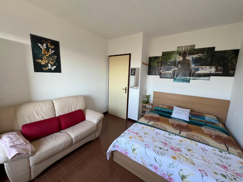 Postel nebo postele na pokoji v ubytování Ciao Brescia