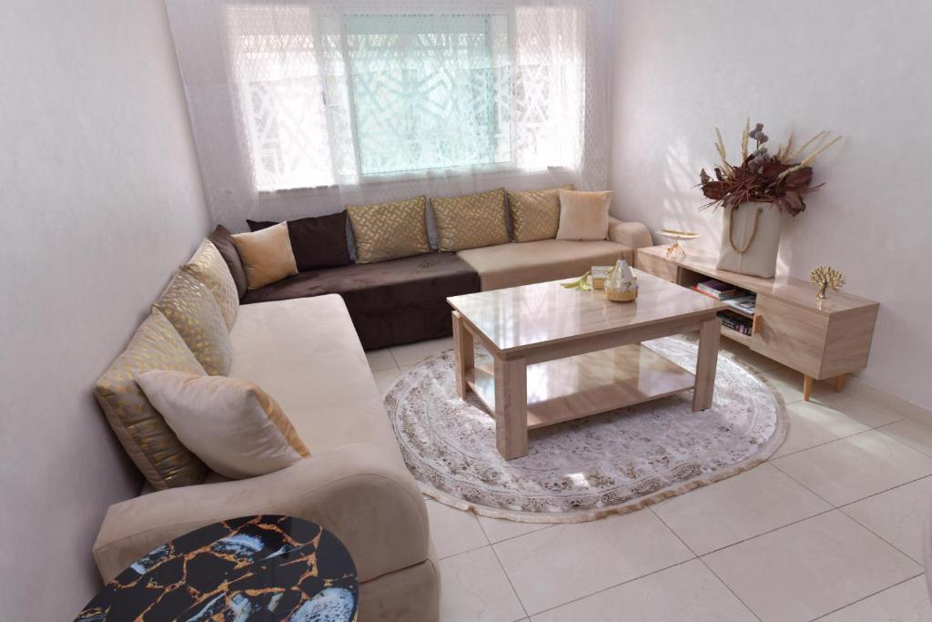 Posezení v ubytování Cozy Duplex appartement wifi parking proximité