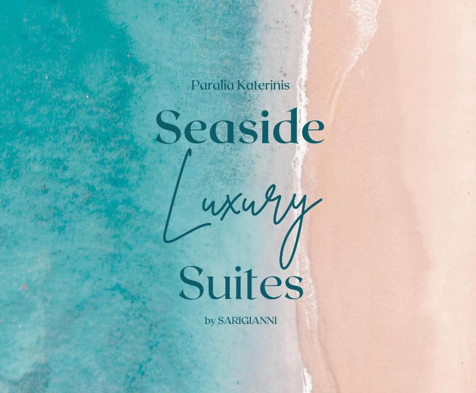 a book cover of a beach with the words sensible twenty suites at Seaside Luxury Suites by Sarigianni in Paralia Katerinis