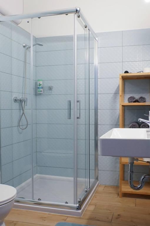 Koupelna v ubytování Pécs Centrum Apartman
