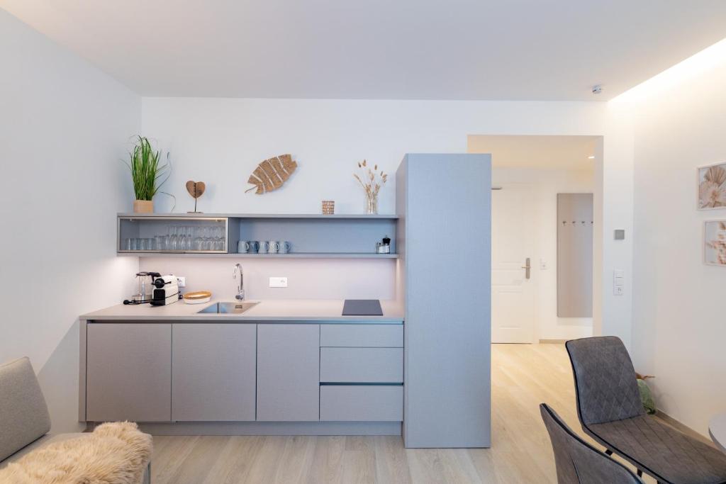 Kuchyň nebo kuchyňský kout v ubytování Apartment Mohr am Semmering