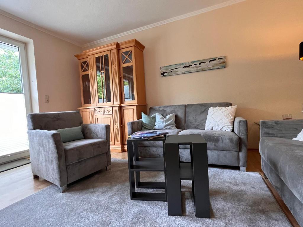 Posezení v ubytování Ferienwohnung am Damenpfad