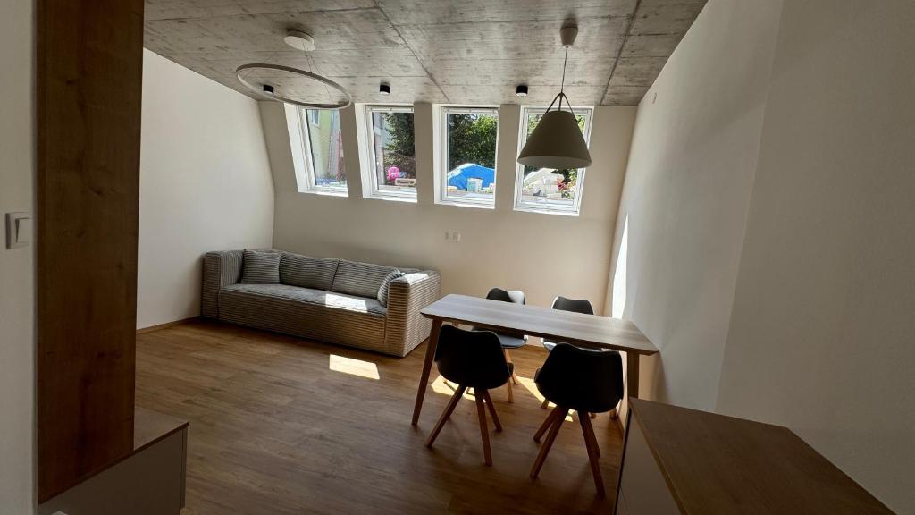 Posezení v ubytování Fresh Apartments